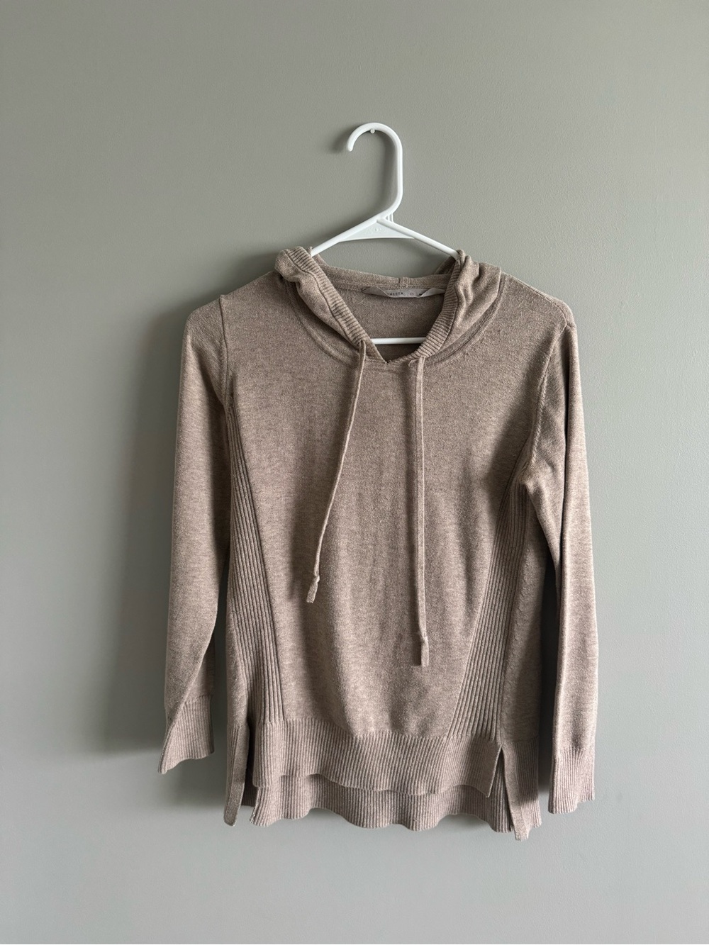 Athleta Women's Taupe Knit Hoodie Sweater
